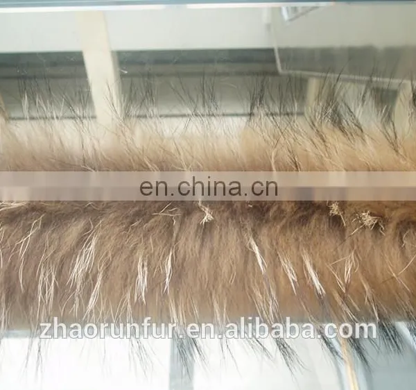 Real Raccoon Fur Strip and Raccoon Fur Trim for Garment photo-5