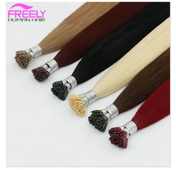 20 Inch 100Strands Stick Remy I-tip Human Hair Extensions Pre Bonded Hair Extensions 50 Grams per Strand 0.5gram photo-4