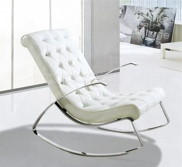 Mid Century Modern Classic Barcelona Style Lounge Rocking Chair photo-5