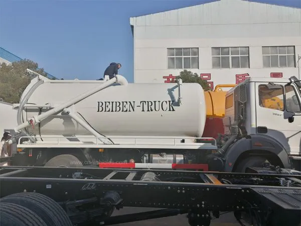 BEIBEN North Benz 8cbm To 12cbm Cubic Meter Vacuum Sewage Suction Truck Septic Tanker Truck Based on Mercedes Benz Technology photo-4