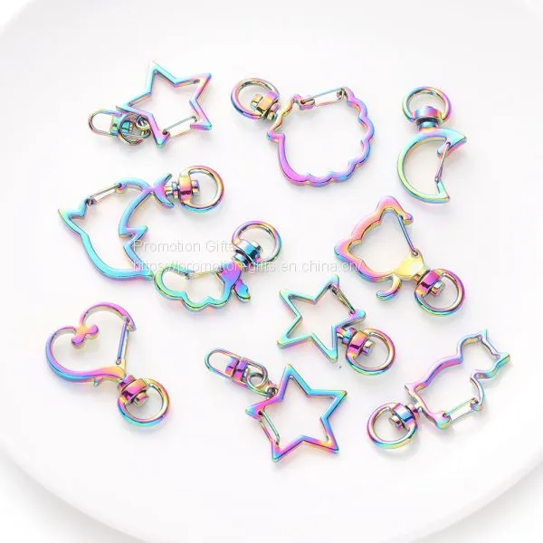Heart Shape Rainbow Metal Accessory for Metal Keychian Acrylic Keychain Bts Keychain