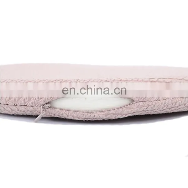 Custom Pink Chair Pad Round Stool Cushions Round Rattan Outdoor Home Chair Seat Cushion With Memory Foam Filling photo-2