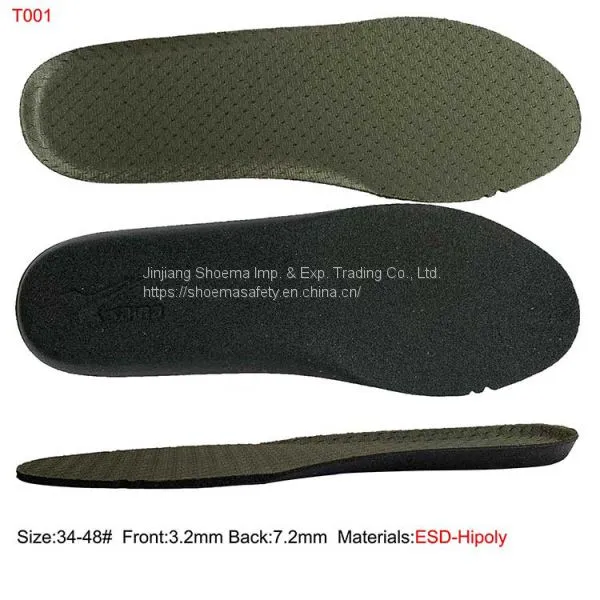 Anti-Static Hipoly Insole for Safety Shoes Inserts