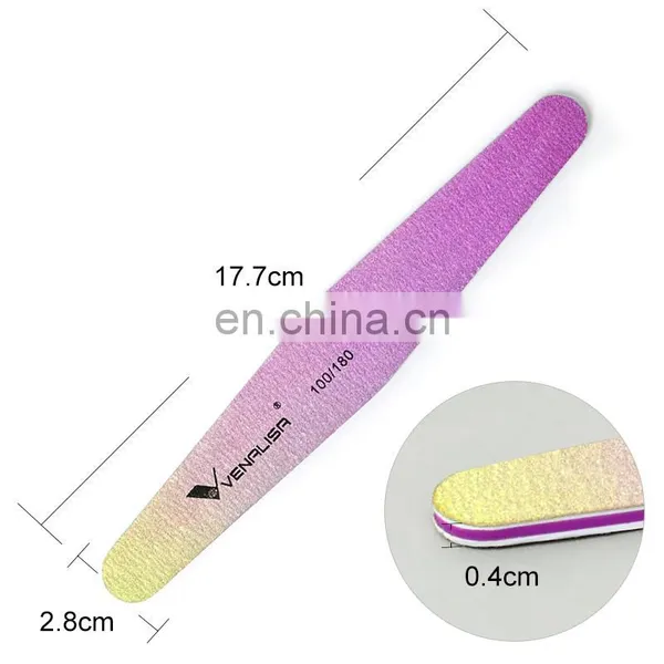 51105 VANALISA Professional 100/180 Emery Board Nail File Manicure Pedicure Half Moon Art Tools Custom Logo photo-3