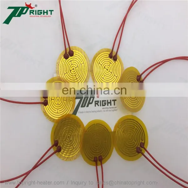 Round Customized Electric Heating Element Thick Film Heater in Polyamide photo-4