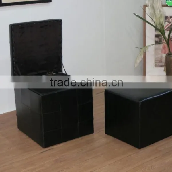 Leather Colorful Feet Stool Set With Stroage Quality Choice