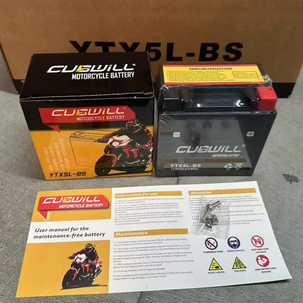 High CCA YTX5L-BS Lead Acid Fuel Motorcycle Engine Start Battery photo-2