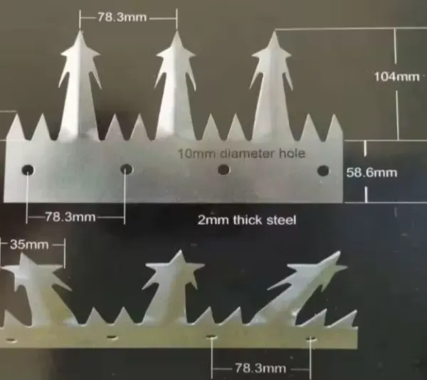 2025 Factory Sales High Quality Anti Climb Wall Spikes Galvanized Wall Spikes Metal Fence Black Wall Spikes photo-4
