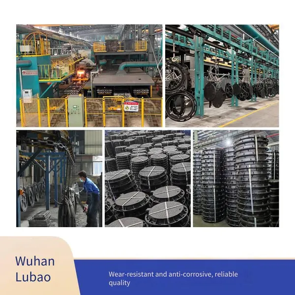 Lubao Manufacturer of Ductile Iron Round Manhole Covers 750*850 for Heavy-duty Drainage, Power, Communication and Water Utilities in Municipal Roads photo-4