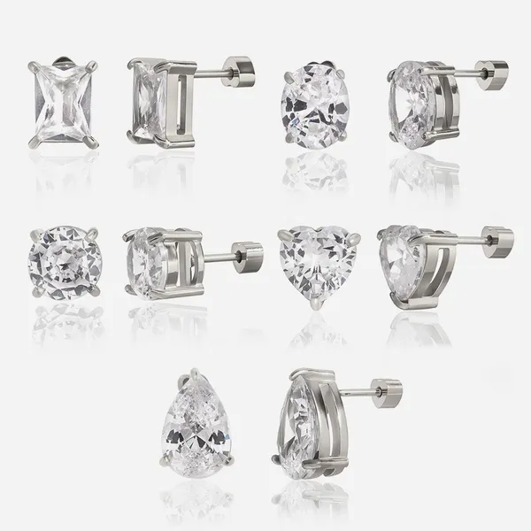 Trendy Water Drop Design Vacuum Earrings in Stainless Steel