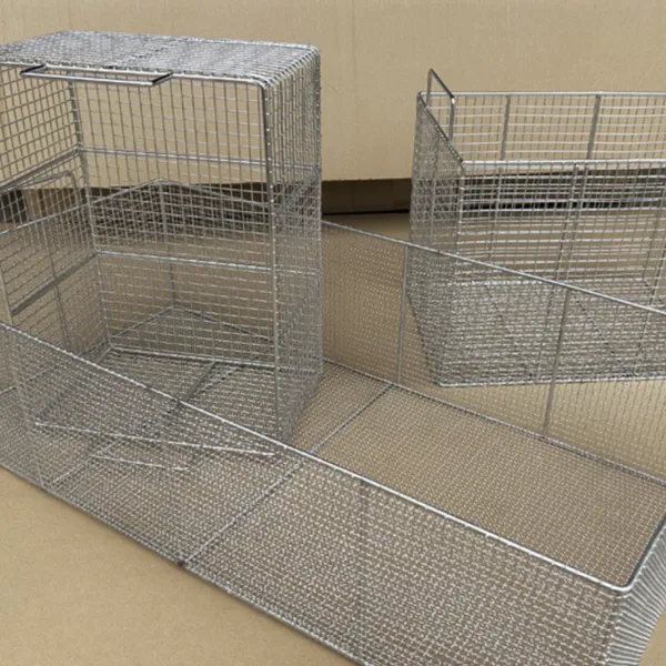 Surgical Instrument Sterilization Basket, 304 Stainless Steel, Perforated, for Hospital Autoclave, Operating Room Use