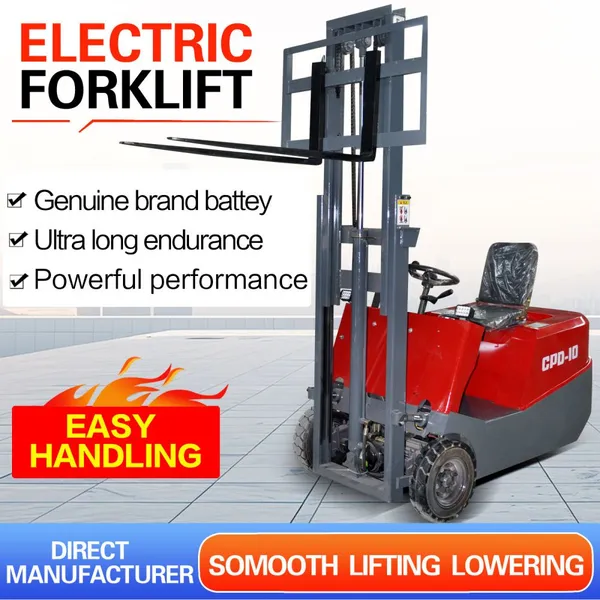 China's New Narrow Aisle Mini Hydraulic Stacker Forklift Pallet Stacker 0.5-2 Ton Electric Lead-Acid Battery Solid Tire Electric photo-2