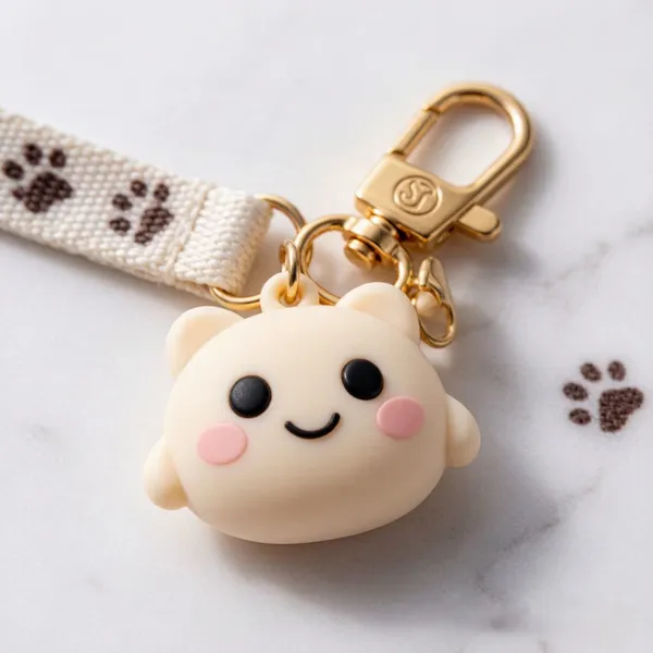 Custom Adorable 3D Anime Cartoon PVC Silicone Keychain Soft Rubber Character Key Ring & Backpack Charm photo-4
