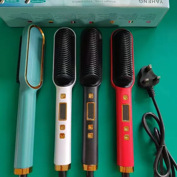 Electric Hair Straightening Brush — 40W, Dual Voltage 110-240V, Portable Hair Styler photo-2