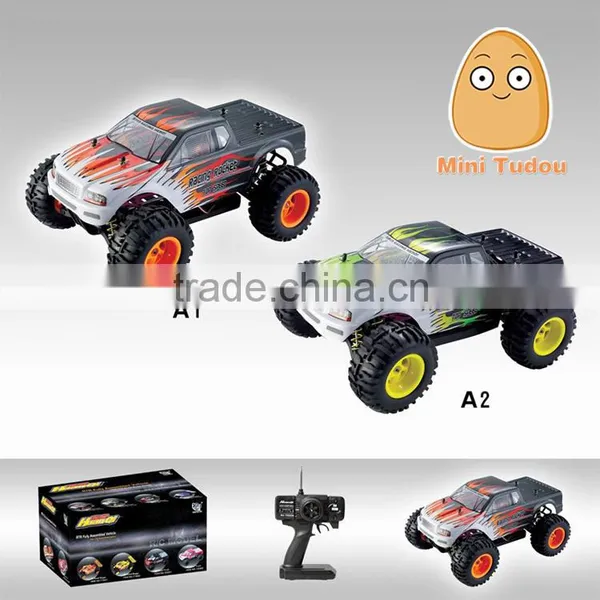 Mini Tudou MT-HQ721 27mHz 1:10 Scale Four-Wheel Drive High Speed 50 Km/h Remote Control Off-Road Power Nitro Rc Car photo-2