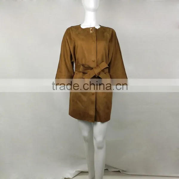 2015 Women Trench Coat Long Sleeve Coats Jackets for Ladies photo-2