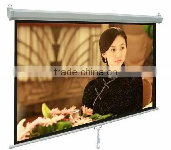 Matt White Manual Projection Screen, Manual Self-lock Projector Screen