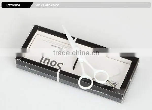 RAZORLINE R8W/ White Teflon Coating/ White Hair Scissors photo-2