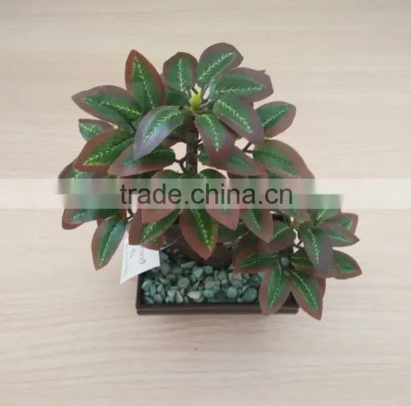 Outdoor Bonsai Rose Blossom Tree,Plastic Potted Minidecorative Artificial Bonsai photo-2