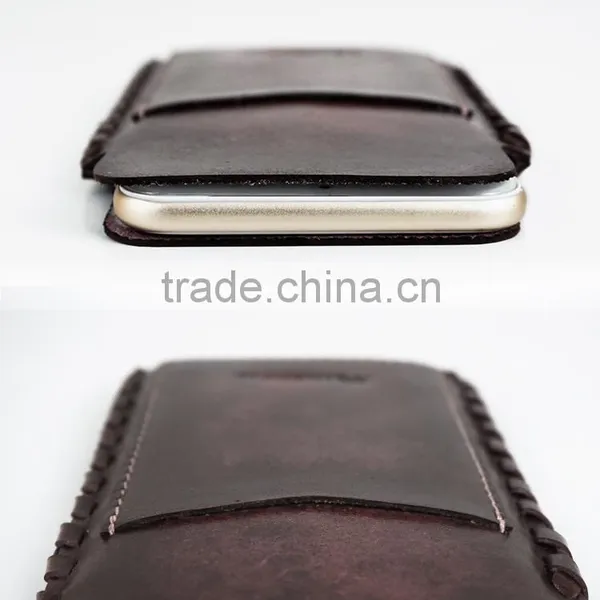 Fading Color Genuine Leather Cell Phone/Mobile Phone Weave Case/Tube for IPhone 6/6s for Lady/Women photo-5