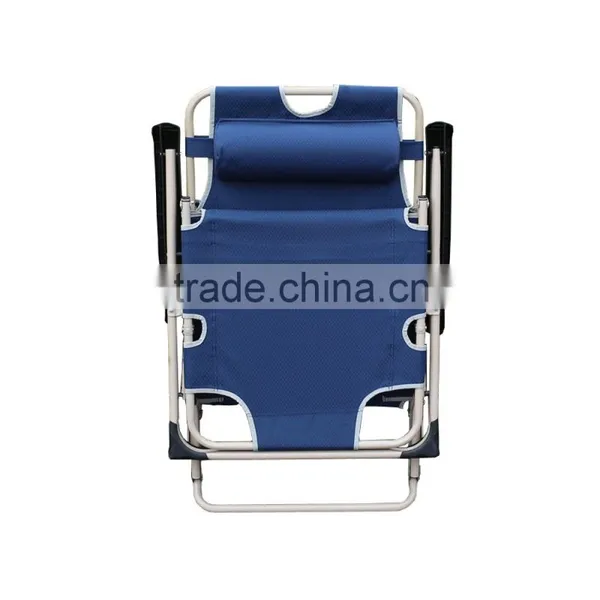 Two Use Portable Sleeping Folding Recliner Folding Footrest Beach Lounge Chair photo-6