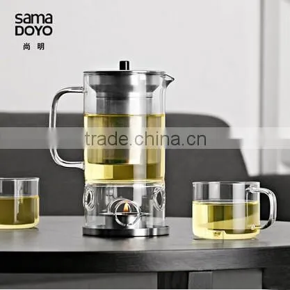 2015 New Arrival! Handblown Glass Teapot, Transparent Glass Teapot, Teapot With Warmer