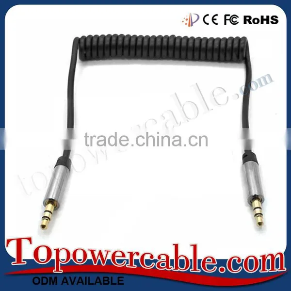 NEW Premium Curly Design Male To Male 3.5 mm Stereo AUX Cord Cable For Car CD Player photo-2