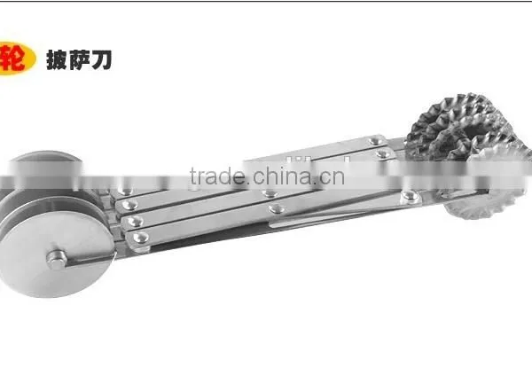 Pizza Double Roller Knife,,five Blade/7 Blade Roller Knife for Pizza photo-3