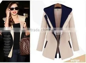 2014-2015 Hot-sale! Two Pieces of New Design Skinny Wool Blending Overcoats for Girls photo-3