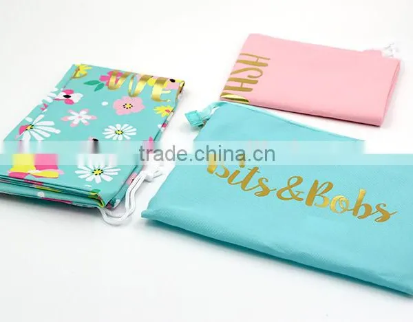 Customized Printing Polyester Packaging Travel Drawstring Bag Travel Bag Set With 3 Sizes photo-5