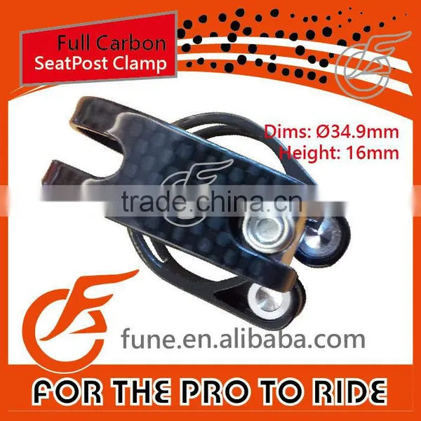 Durable Gloss Carbon Mountain Bicycle Seat Clamp photo-2