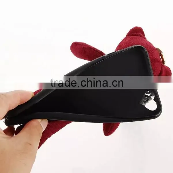 Luxury Teddy Bear Stand Heat TPU Mobile Phone Cover Case For Apple IPhone 5G 5S 6S 6 Plus photo-6