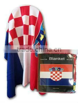 World Cup Promotion Blanket Flag Pattern Fleece Blanket