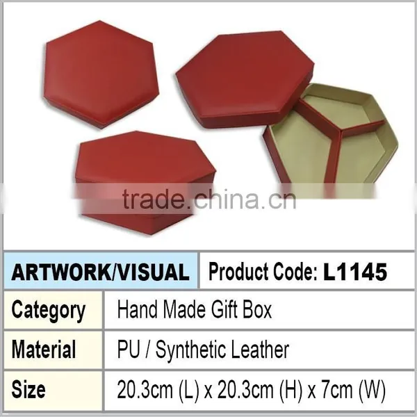 PU Leather Hand Made Gift Box