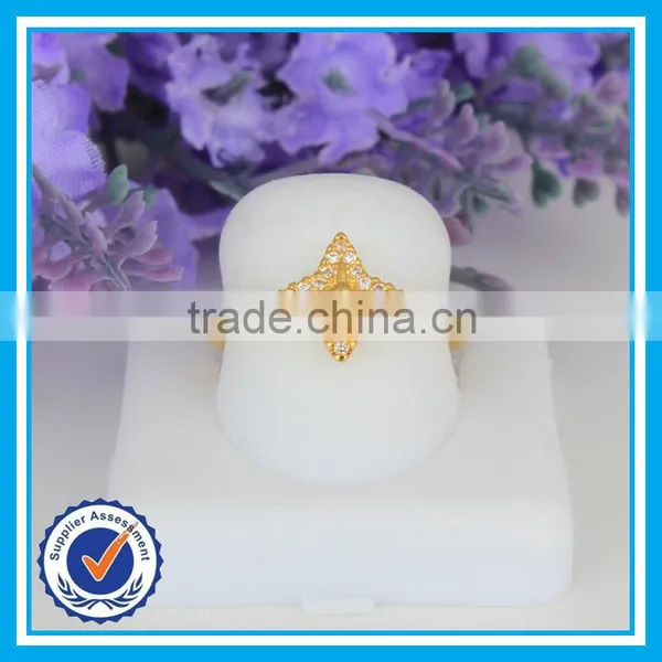 2015 Yiwu Wholesale Star Ring Crystal Zircon Dubai Gold Ring Models photo-3