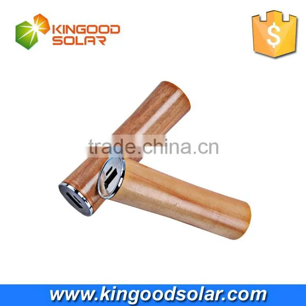 China Supplier Li-polymer Battery Wooden Power Bank 2200mah Lip Stick Power Bank photo-3