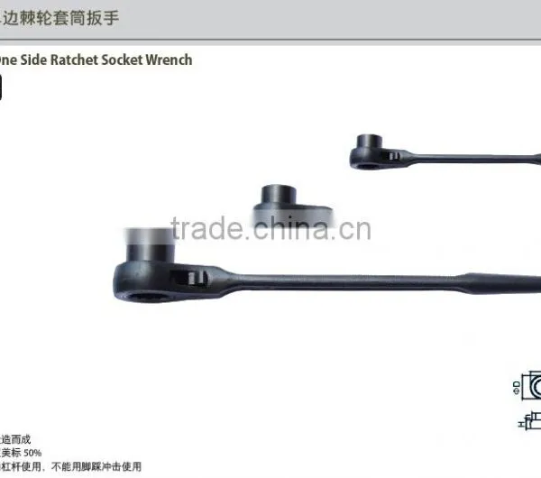 High Quality 40#cr Steel One Head Ratchet Socket Wrench Spanner With DIN Standard and Die Forged photo-3