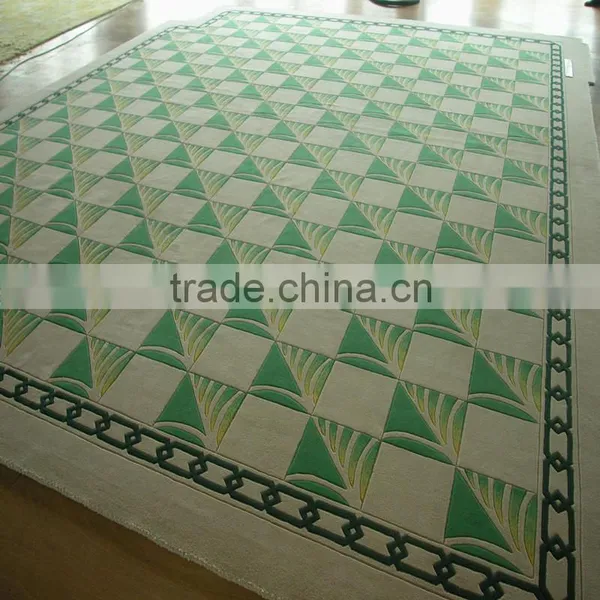 Hotel Decoration Hand Tufted Rug With Leaf Pattern Hand Made Carpet photo-6