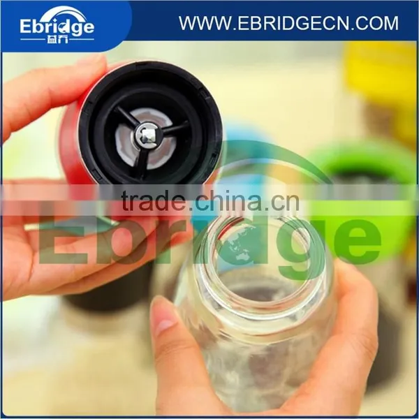 Colored Grinder Lid Glass Spice Grinder Salt Mills Ceramic Material Grinder photo-5