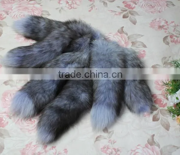 Natural Fox Fur Tail / Dye Color Fox Tail Fur Keychain photo-4