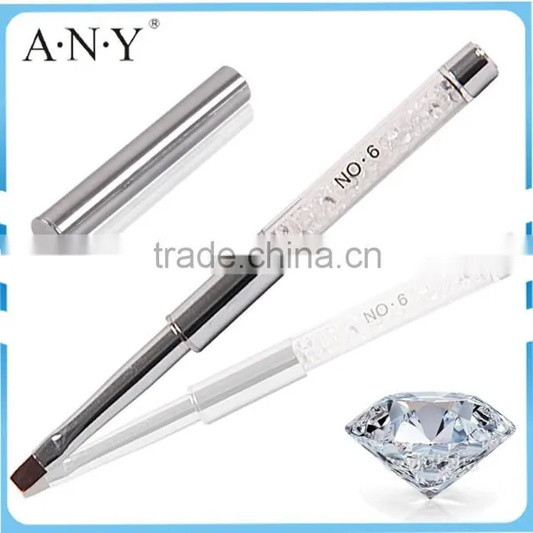 ANY Nail Art Beauty Care UV Gel Nails Building Rhinstone Flat Nlon Nail Brush Gel Nail Art