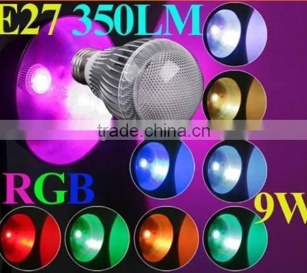 350LM RGB Led Lighting Colorful 9W B22 /E27/GU10 LED Bulb Lamp With Remote Control photo-2