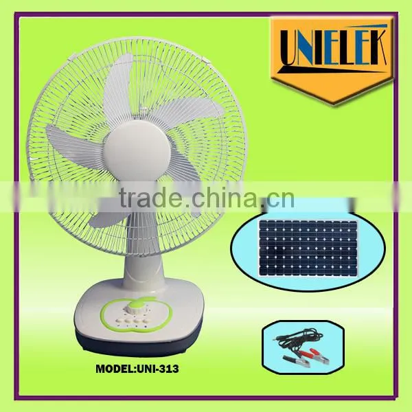 Mini Solar Power Home System 2000RPM Powerful Copper Motor Table 12 Volt Rechargable Fan photo-6