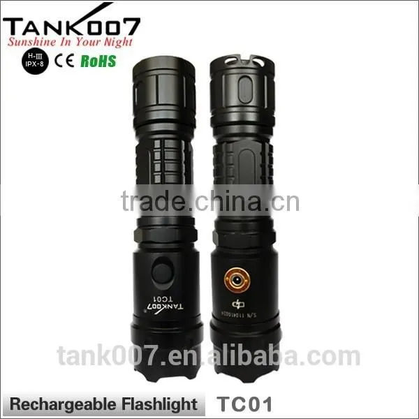 TANK007 Army Torch Light Rechargeable Led Torch Light Portable Relight Rechargeable Book Light photo-2