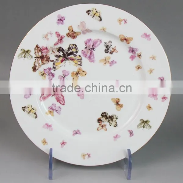 China Supplier Butterfly Glazed Bulk Dinner Plate, Unique Dinner Plates photo-3