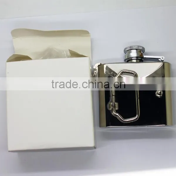 High Quality 2oz Flask Flagon With Belt Fastener photo-6