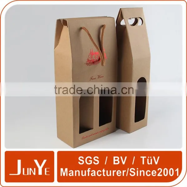 Corrugated Portable Custom Paper Wine Bottle Packaging Design photo-5