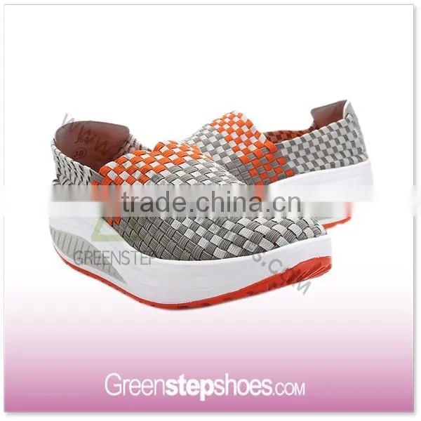Women Spring Summer Air Elastic Wedge Heels Shoes photo-6