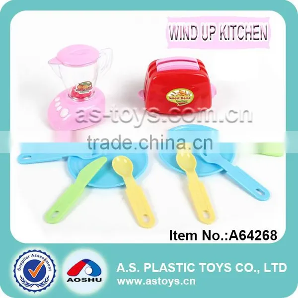 Novetly Hot Selling Plastic Pretend Play Bread Maker/toaster Wind up Kitchen Set Toy photo-3