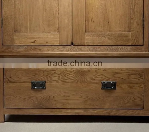 Rustic Range Bedroom Furniture of Solid Oak 2 Doors Wardrobes photo-4